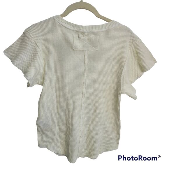 FREE PEOPLE What's Up Baby Cotton Waffle T-Shirt SIZE XSMALL‎ - Picture 3 of 11